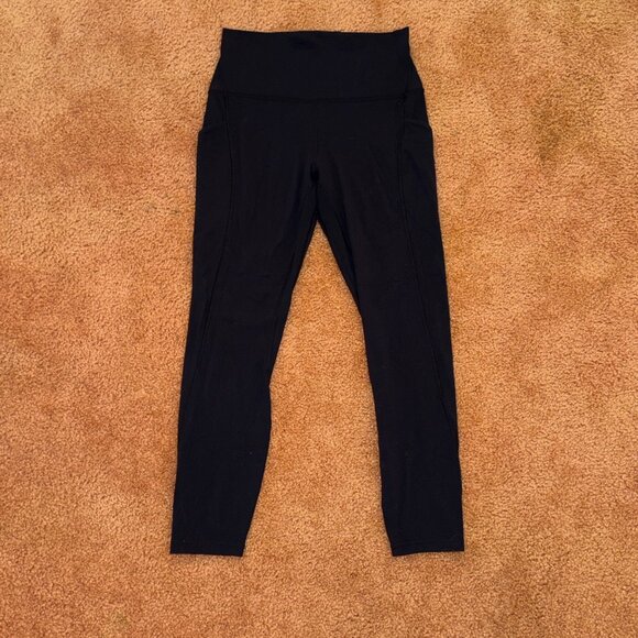 EXCELLENT Lululemon Align High-Rise Pant Pockets 25" Nulu Black Yoga Leggings 8 - Picture 3 of 9
